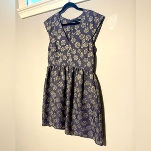 French Connection Purple embroidered dressSize 12